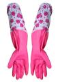 Reusable Long arm Latex Gloves For Household Cleaning. 