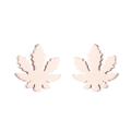 【New Arrivals】Ins Earrings Japanese-Korean-style Stainless Steel Earrings Female Student Personality Five-pointed Maple Leaf Earrings Elegant Ear Jewelry. 