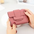 HOT Wallet Female Short Section 2022 New Spot Wholesale Student Coin Purse Korean Small Belt Ladies Wallet Card Bag. 