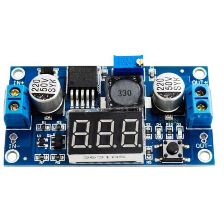 DC-DC Buck Converter with 7 Segment Display LM2596