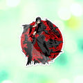 Naruto Anime Akatsuki Member Uchiha Itachi Red Moon And Crow Design Sticker For Laptop Notebooks. 