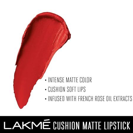 Lakme Cushion Matte Lipstick Red Blaze - 4.5 g