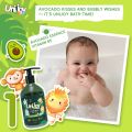 Natural Baby Shampoo & Gentle Body Wash For Babies – Head to Toe Cleanser with Avocado & Provitamin B5. 