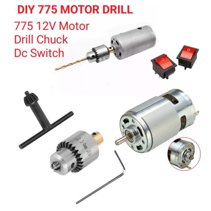 Micro%20Drill%20Set%20For%20775%20Dc%20Motor%20DIY%20Drill%20With%20Micro%20Drill%20Chuck%20-%20Image%202