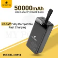 Mypower 50000mah Powerbank | Fast Charging Power Bank| QC 3.0 | PD| 22.5Watt| 6 ports| High Battery Capacity | Universal compatibility| 2 way charging | ChargeSafe Technology |1 year warranty | M512. 