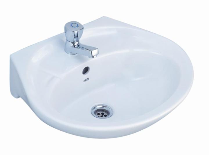 COTTO C013 White Wash Basin With Fulll Pedestal Kenshington Kens (500 X 420 X 810mm)
