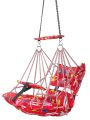 Baby Cotton Swing Chair Hanging Jhula for 6 Month to 2 Years Kid's with 15 kg Capacity and Safety Belt (Red). 