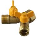 Strength Brass Y Valve Y Shape 2 Way Connectors Shut Off Valve Washing Machine. 