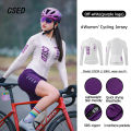 2025 new CSED Cycling Jersey Spring Summer Autumn Bicycle Riding Soft Clothes Women's Long Sleeve Bike Clothing Full Zipper Quick Dry NEW. 