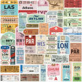 40Pcs Retro Traveling Boarding Check Graffiti Stickers Boarding Pass Sticker Luggage Suitcase Laptop Decals. 