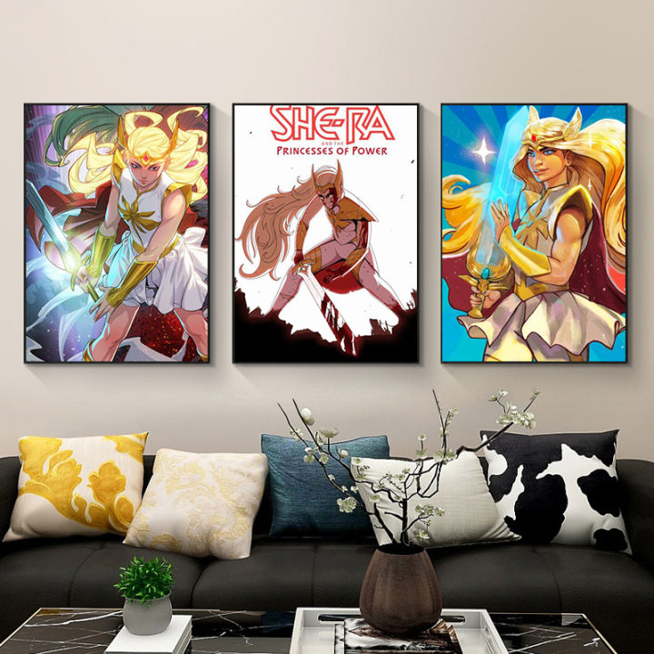 Drama%20show%20gift%20wall%20She-Ra%20and%20princess%20of%20power%20canvas%20painting%20last%20season%20cartoon%20tv%20continuous%20print%20room%20home%20d%C3%A9cor%20poster%20-%20Image%203