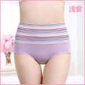 High Waist Body Shaper Briefs Panties Women's Sexy Underwear Slimming Pants Comfortable Underpants Cotton Striped Panties. 