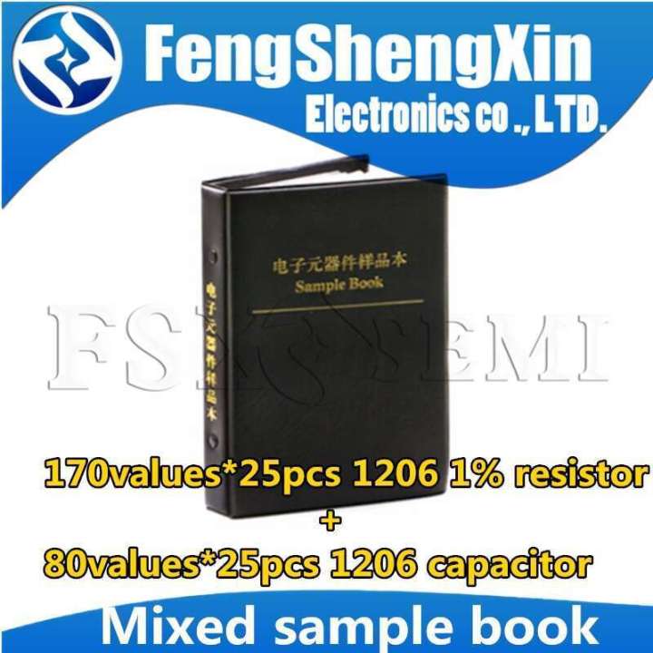 170valuesx25pcs=4250pcs 1206 SMD Resistor 0R10M 1% + Capacitor ...