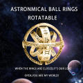 Astronomical Brass Ring Cosmic Rotating Design, Stylish Unisex Jewelry. 
