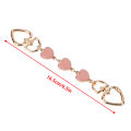 Bag Extension Chain Crossbody Purse Heart-shaped Chain Strap Handbag Hanging Buckle DIY Chain Charm Shoulder Bag Accessories. 