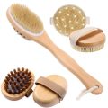 Durable Boar Bristle Body Brush Wooden Natural Shower Brushes Soft Dry Brushing for Exfoliation. 