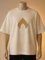 Aquaman Crest Emblem Printed Tshirt (Brown, Black, Maroon, White, Cream, Blue). 