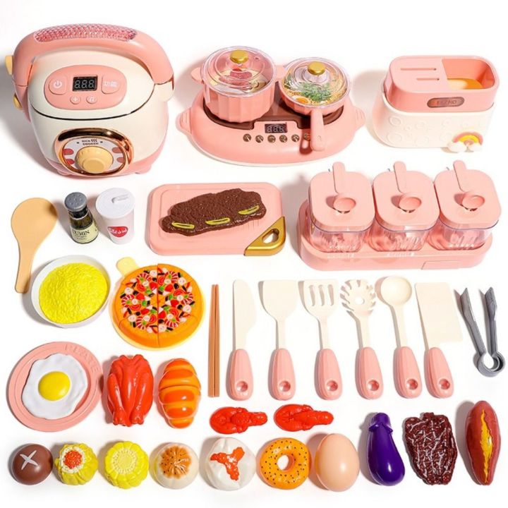 Girls and Boys Acousto-Optic Spray Simulated Cooking Toys Induction ...