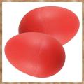 Kqueebee 1 Pair Plastic Percussion Musical Egg Maracas Shakers red. 