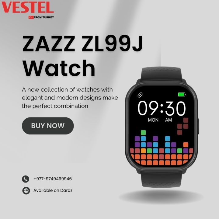 Vestel%20Zazz%20%20ZL99J%20Smartwatch:%202.01"%20IPS%20Display%20%7C%20IP68%20Waterproof%20%7C%20Black%20Color%20%7C%20BT%20calling%20%7C%20100+%20Sports%20mode%20%7C%207-8%20days%20battery%20backup%20%7C%20Universal%20Compatibility%20-%20Image%207