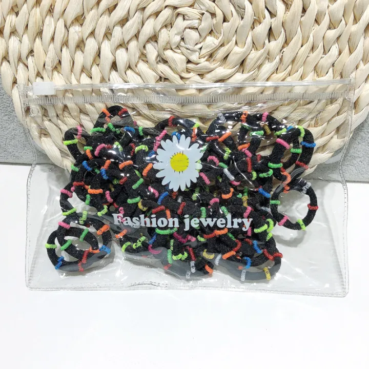 Pebbles%20Nepal%2050%20Pieces%20Black%20Everyday%20Wear%20Elastic%20Band%20Rubber%20Band%20Black%20Hair%20Tie%20-%20Image%203