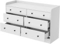 Kamakhya decor  6 Drawer Dresser White, Modern Wooden Dressers & Chests of Drawers for Bedroom, Living Room, Dresser for Nursery( 48*16*36inch). 