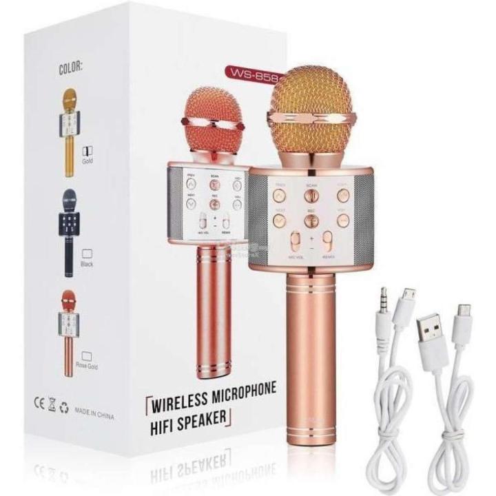 Wster Ws-858 Wireless Bluetooth Hifi Karaoke Microphone