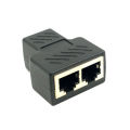 RJ45 Port Network Cable Splitter Extender Plug Adapter Split Into Two Splitter Podazz. 