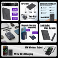 Ultima Boost 10K Mini 10000mAh Wireless Sleek & Compact Powerbank with 22.5W Fast Charging, Magsafe Compatible, Supports PD, QC3.0, 2 Way Charging Dual Ports Power bank for iPhone. 