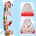 Children's Portable Play Tents Indoor Outdoor Play Tents For Kids White Red. 