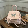 Fashion PU Women's Backpack High-capacity Butterfly Mini Backpack Solid Color School Backpack Women. 
