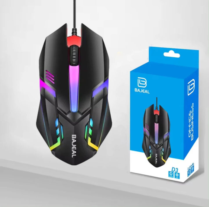 Aitnt Biagji Gaming Mouse Rainbow With RGB Lighting