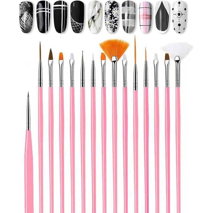 15%20Pieces%20Nail%20Art%20Brush%20Set%20for%20Detailing,%20Striping,%20Blending,%20One-Stroke%20Nail%20Art%20with%20Gel%20Brushes,%20Painting%20Brushes,%203D%20Brush,%20Fan%20Brush%20and%20Liner%20-%20Image%202