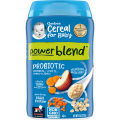 Gerber Powerblend, Probiotic Oatmeal, Lentil, Carrots & Apples Baby Cereal - 8 oz (227 g). 