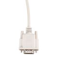 (COKP) 2X 1.4M RS232 DB9 9 Pin Male to VGA Video 15 Pin Male Adapter Cable Light Gray. 