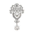 Cross-border new products hot selling temperament men's and women's brooches fashionable glass silk scarf buckles crown crystal coat pins collar pins. 