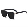 DV Matt Black Square Sunglasses For Men. 