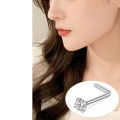 6 stylish stainless steel zircon nasal septum pierced studs 20G mini nose ring earring pierced studs lady body pierced accessori. 