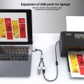1 PCS USB to USB 2.0 Triple USB Port HUB OTG Adapter Cable USB Extension Splitter USB A to 3 USB. 