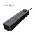 Lucky Hawk T18 2M Power Strip Stop3 Power Socket 4 USB Port. 