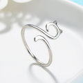 Adjustable Size Yarn Ring Cat Ears Crochet Ring Beginner Knitting Crocheting Loop Thread Wrapped Rings Tension Regulator Tool. 