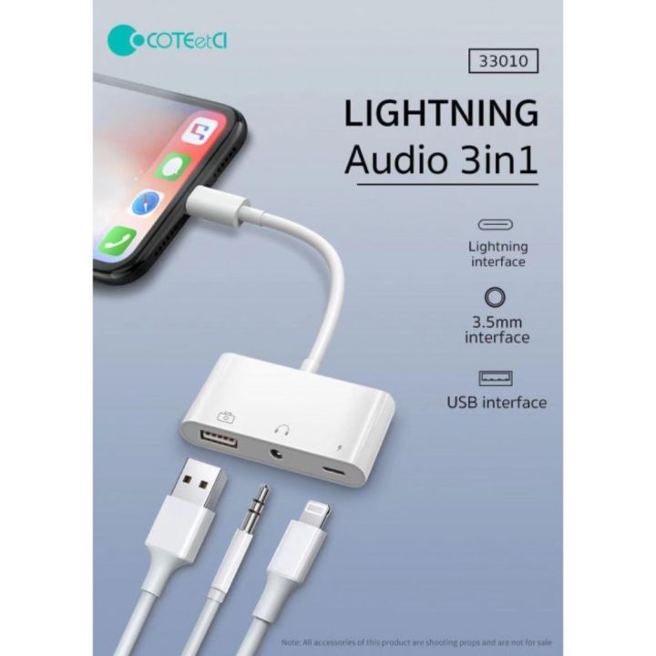 CoteetCi Lightning OTG Music 3in1