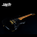 Jet Guitars JS 400 BK G HSS Roasted Maple Gold Hardware Black w/ Gigbag. 