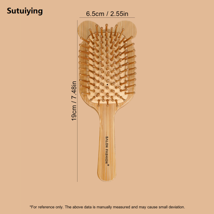 Sutuiying%201PC%20Cute%20Animal-Ear%20Air%20Cushion%20Hairbrush%20-%20Natural%20Bamboo%20Wide-Tooth%20Portable%20Comb%20(Massage%20+%20Anti-Static)%20with%20Adorable%20Dual-Ear%20Design%20-%20Image%202