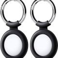 ESR Cloud Case for AirTag Keychain [2 Pack] Silicone AirTag Holder with Keyring. 