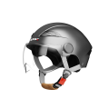 AXK Helmet 307A Short Transparent Visor Half Helmet Multi Color Pattern for Men and Women with Highlight LED Bles Online. 