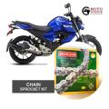 Rolon Chain Sprocket Kit with Alpha Ring For Yamaha FZ v3 And FZ v2 Rear Disc. 