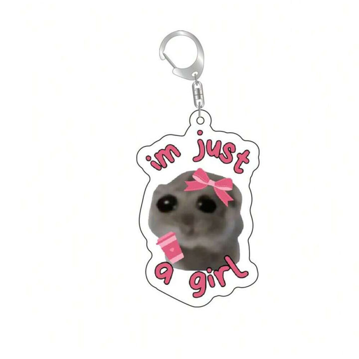 Gift%20Car%20Pack%20Acrylic%20Game%20Hamster%20Sad%20Me%20Memes%20Fun%20Just%20A%20Girl%20Key%20Chain%20Cartoon%20Key%20Chain%20Ring%20Backpack%20Glamour%20Key%20Chain%20Pentend%20-%20Image%206