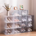Large Clear Stackable Shoe Storage Boxes. 