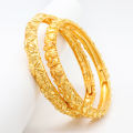 Gold Plated Panchadhatu Free Size Chura For Women(Bundle of 2). 